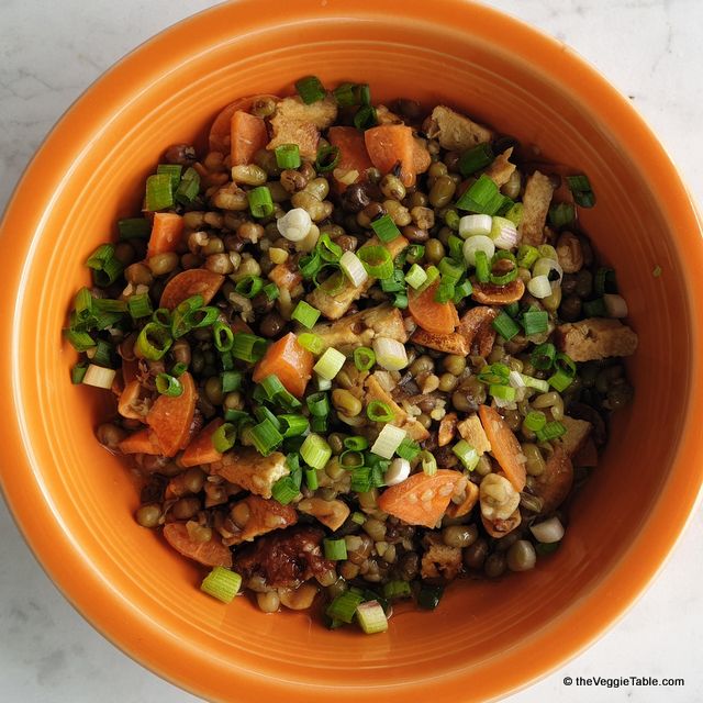 Smoky mung bean salad