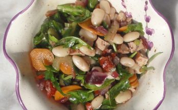 Warm white bean salad