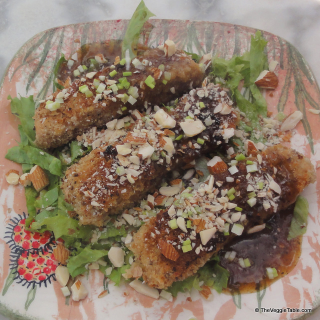 Vegan crispy almond chicken