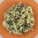 Baked rice with spinach