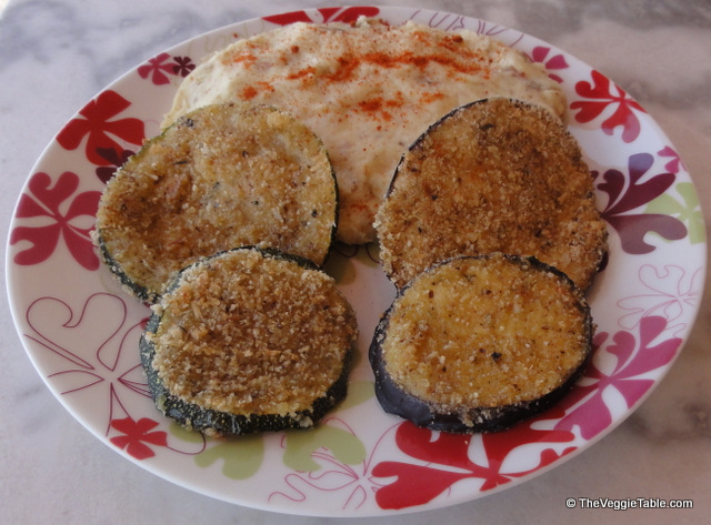 Breaded eggplant and zucchini