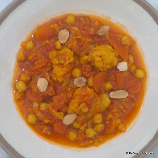 Cauliflower chickpea tagine