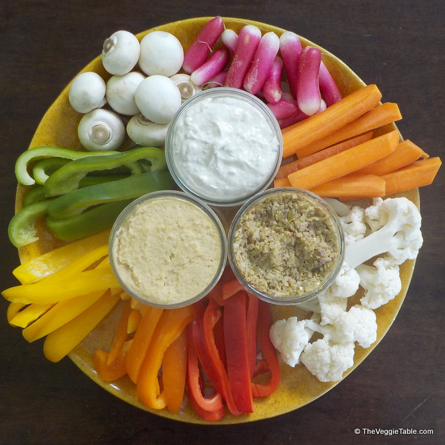 Vegetable and dip platter