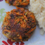 Curried carrot and chickpea burgers