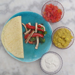 Vegetarian fajitas