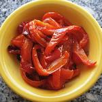 Roast red peppers