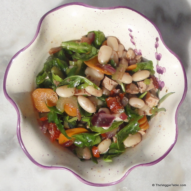 Warm white bean salad